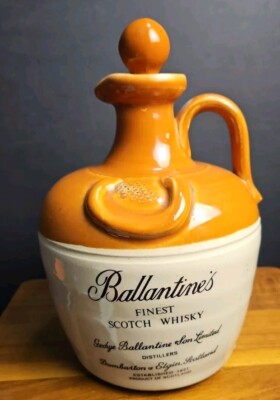 Vintage Ballantines Finest Scotch Empty Whisky Jar Scotland 