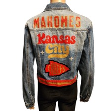 Custom Patrick Mahomes Kansas City Chiefs Jean Jacket