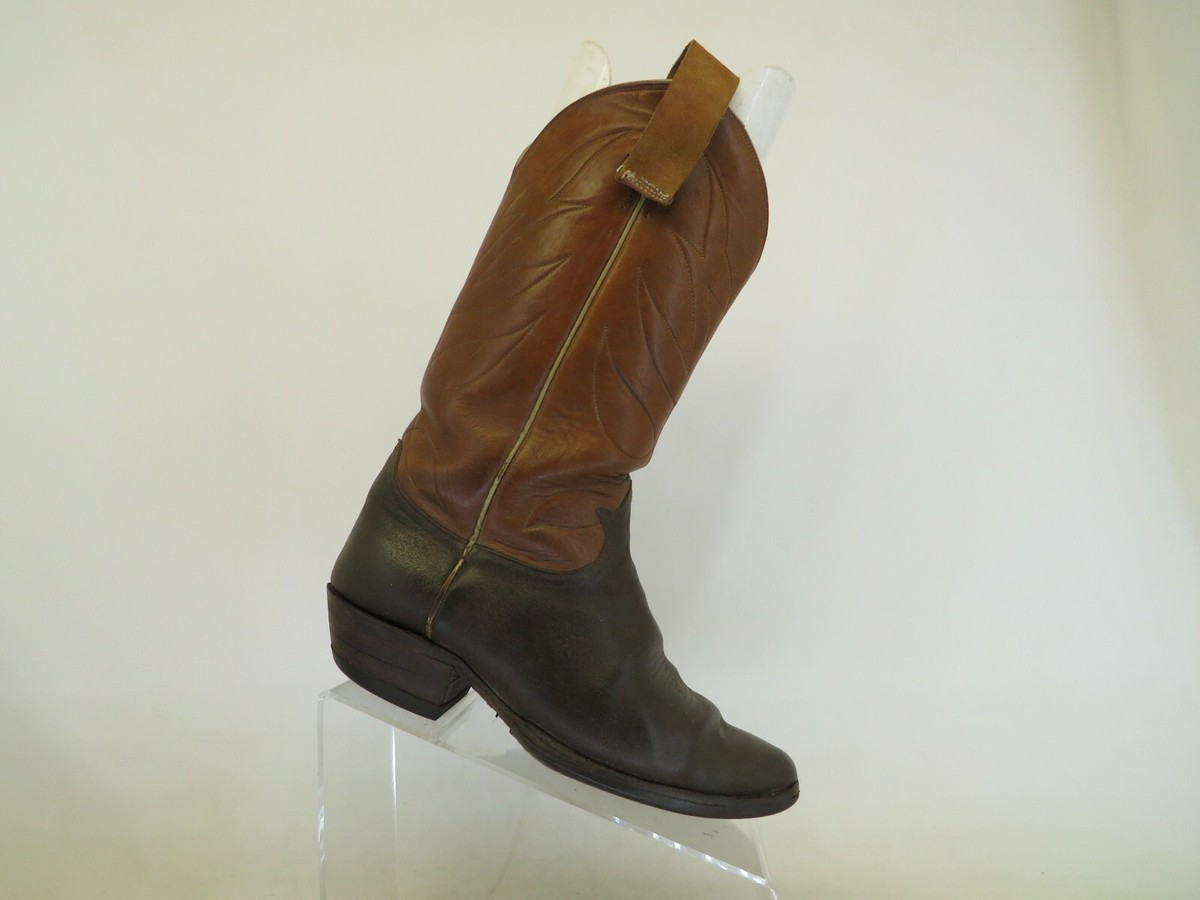 Tony Lama Tow Tone Brown Leather Western Cowboy Boots Mens  display picture 1