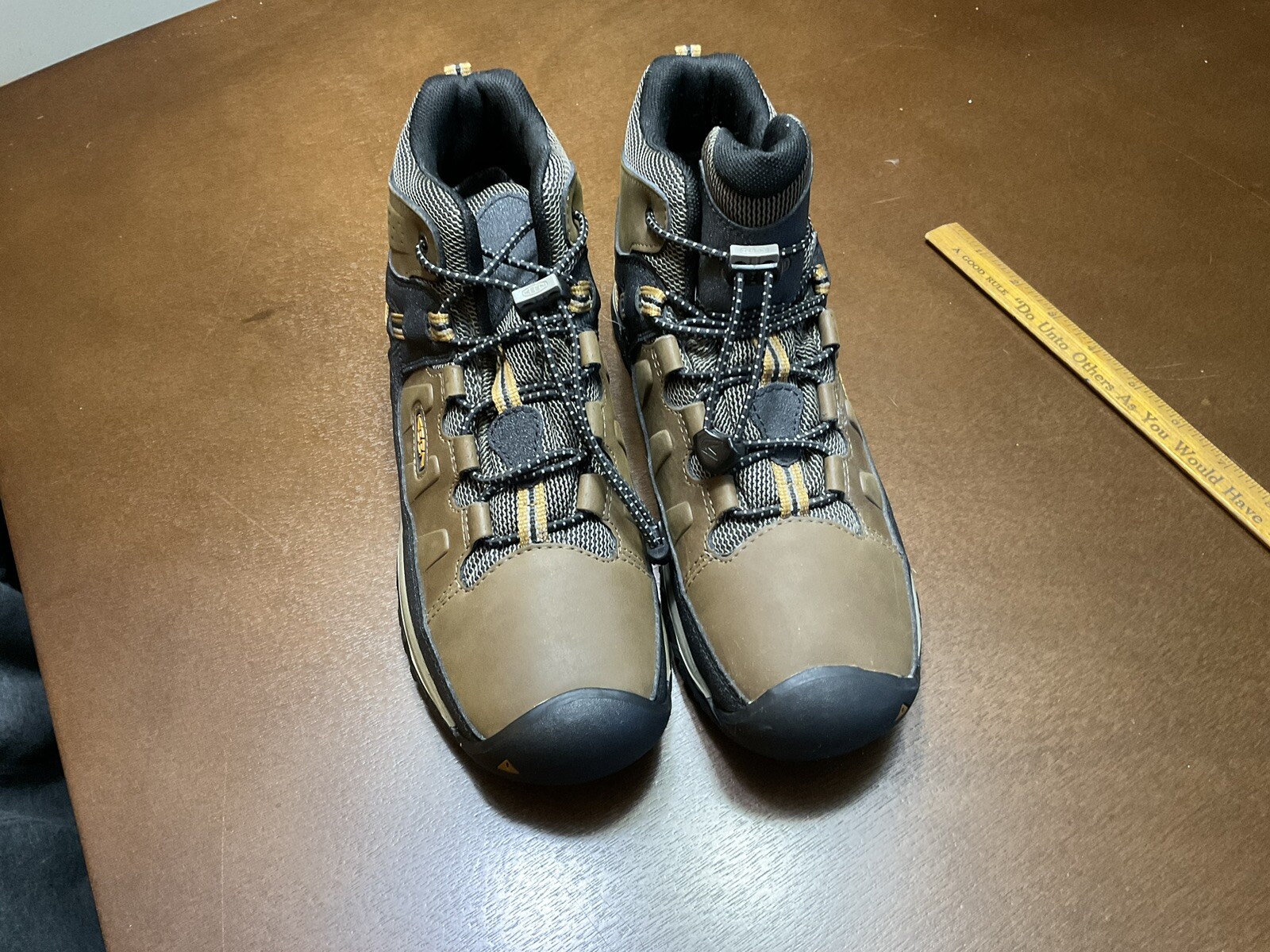 Stivali Impermeabili Keen Targhee Mid Giovani US 6 EU 38 Pelle Marroni Trail Trekking