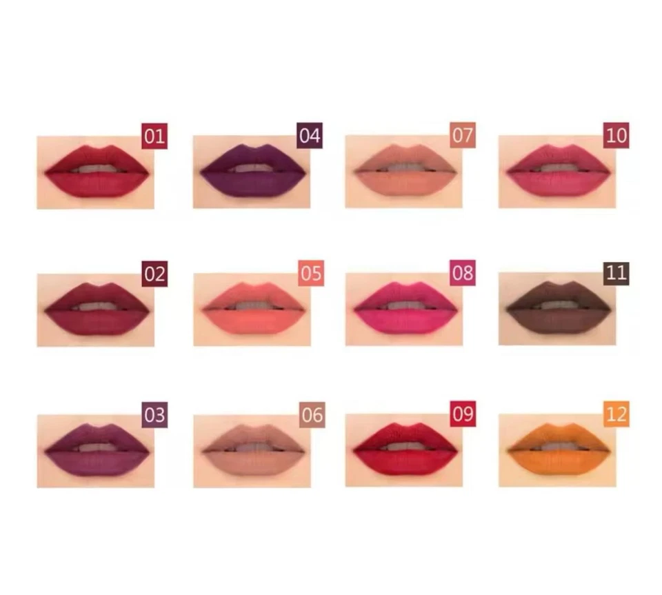 Fashion Waterproof Lipliner Pen Set Red Make Up Contour Tint Lipstick Beauty - Image 3 of 4