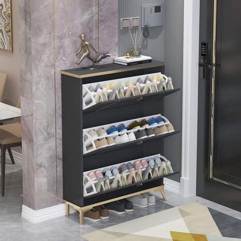 Luxury Shoe Cabinet Home Entrance Ultra-Thin Storage Shoe Rack Wood Shoe  Rack