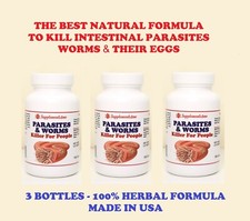 Natural Dewormer for Man  Women formulated to kill, flush worms parasites eggs