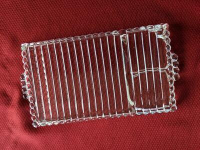 vintage cigarette rolling tray Vintage Cigarette Rolling Tray, clear pressed glass, high end, 11