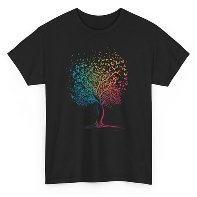 Butterfly Tree T-shirt - Artistic Novelty Men Women Graphic Tee