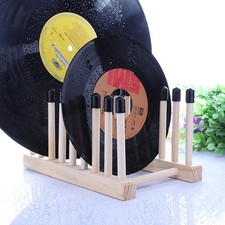 LP Record Rack Vinyl Drying Rack pinewood Storage Rack for LP Record Display