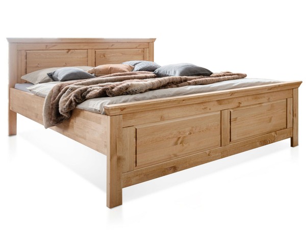 Doppelbett Massivholzbett Bett 180X200 Cm Palermo Massivholz Kiefer Eichefarbig-image