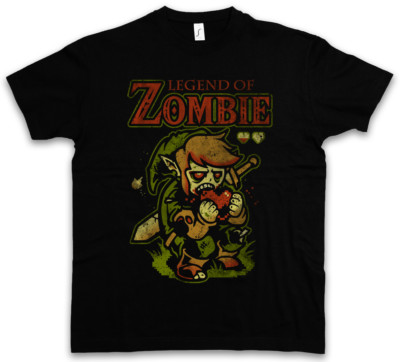 LEGEND OF ZOMBIE T-SHIRT Fun Zombie Heart Eating Brain The Game Sword ...