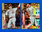 (2)  2020 Topps Mike Trout Angels Baseball Rainbow Foil Cards #U-4 & U-292; Mint