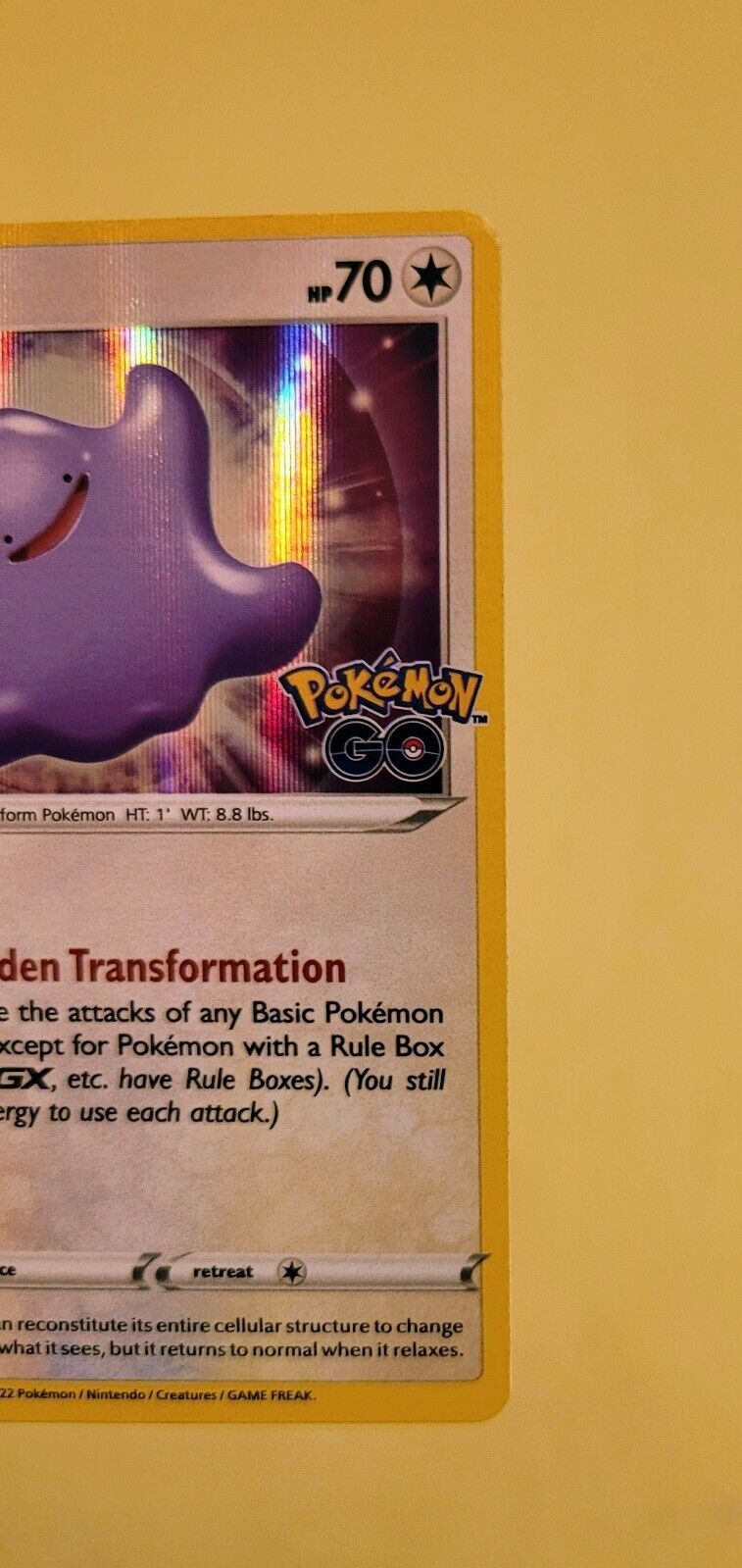 Ditto 053/078 Pokemon GO Pokemon Holo Foil Rare Nice!