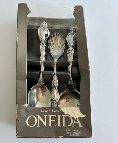 Juego de 3 cucharones de salsa Oneida Federico II anfitriona Oneida, azúcar y cucharada - Imagen 4 de 4