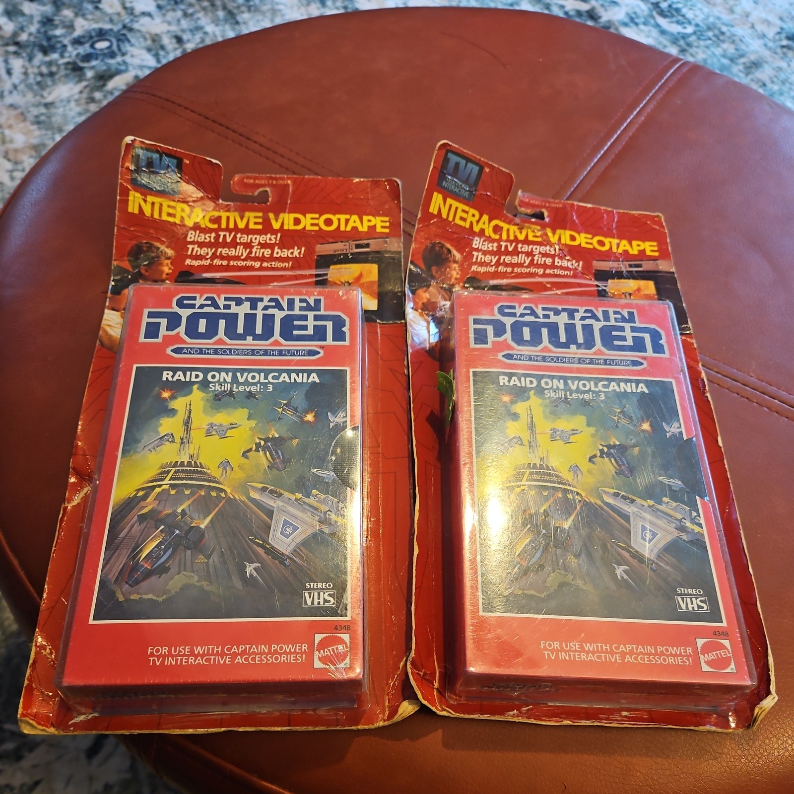 2 Captain Power Level 3 Raid On Volcania Mission Interactive VHS tape. Unopened 