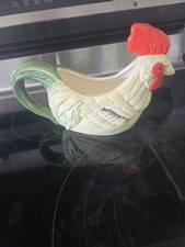John Derian Stoneware Fall Rooster Gravy Boat Fall 2023 Thanksgiving New