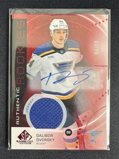 2025-26 UD SP Game Used Red Jersey Auto 96/99 Dalibor Dvorsky #AR-DV