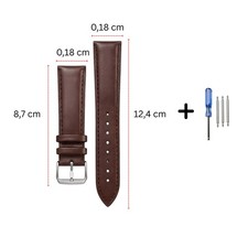 Echtleder Uhrenarmband 18 20 22 24mm braun schwarz Dornschließe Herren Damen Uhr