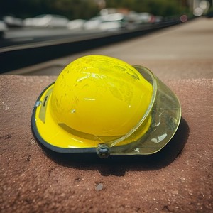 BULLARD FX Firedome Fire Firefighter Full Helmet Face Shield Yellow Neck Guard