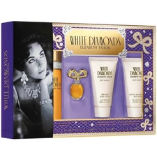 Elizabeth Taylor White Diamonds Perfume for Women Gift Set - 4 PC 1.7 Fl. oz