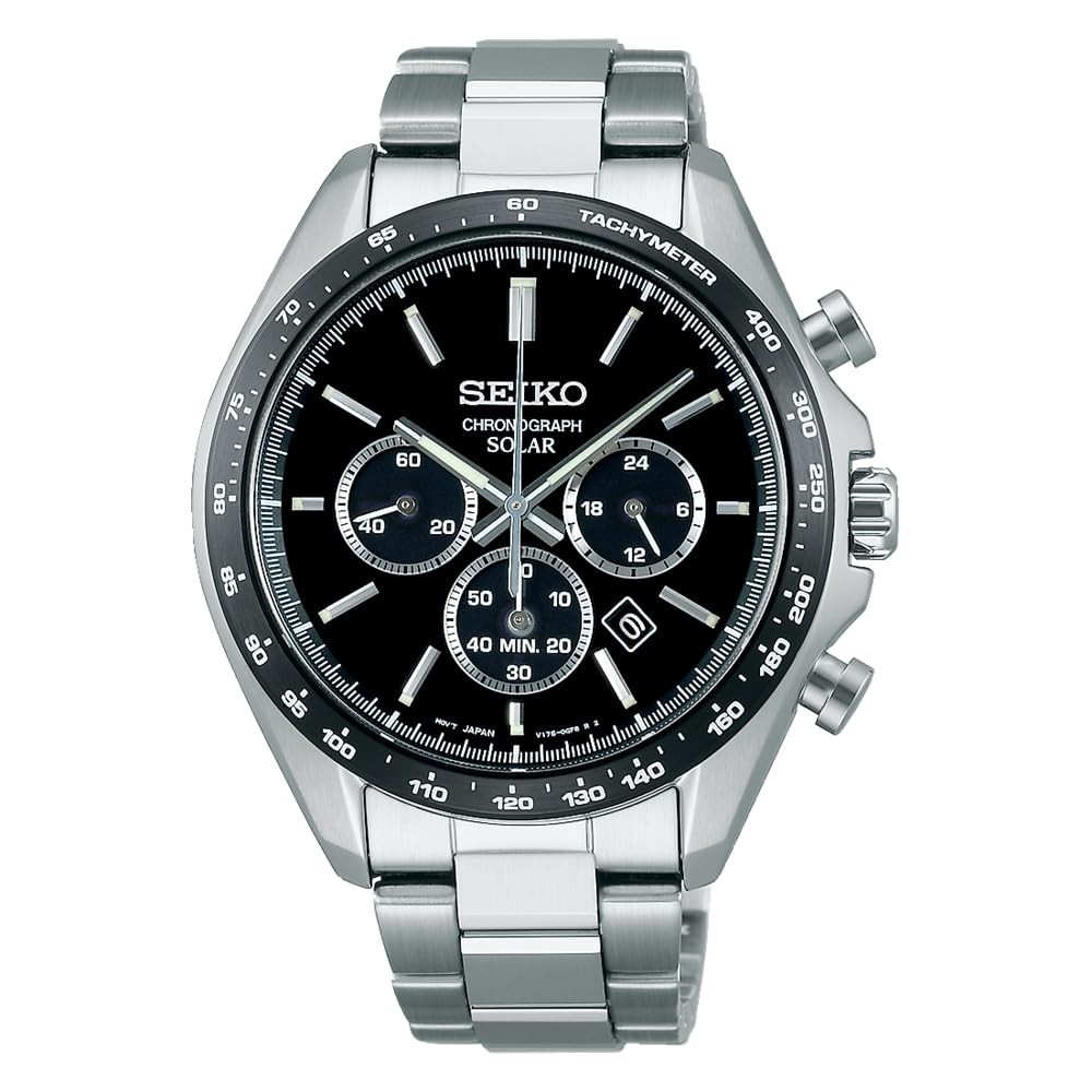 SEIKO Men's Watch SBPY167 Seiko Selection S Series Solar Chronograph Metal Band