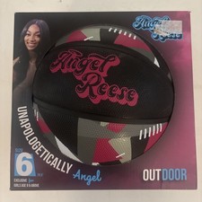 Angel Reese Signature Outdoor Basketball Size 6 28.5" Youth Girls 9+ Pink/Black