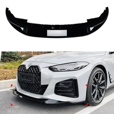 Front Bumper Lip For BMW G26 M440i i4 M50 Gran Coupe 2021-2024 2023 Grossy Black