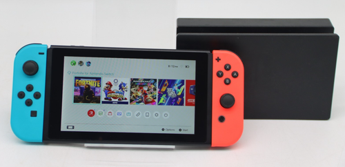 Nintendo Switch Handheld Console HAC-001(-01) w/Neon Red & Blue Joy ...