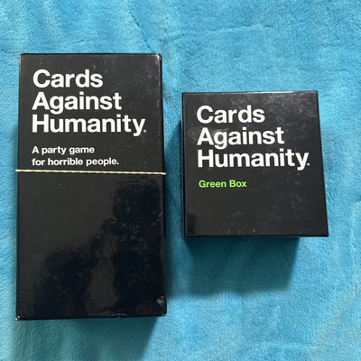 Cards Against Humanity Playing Cards & Green Box Used