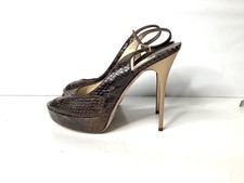 Jimmy Choo leather snakeskin heels