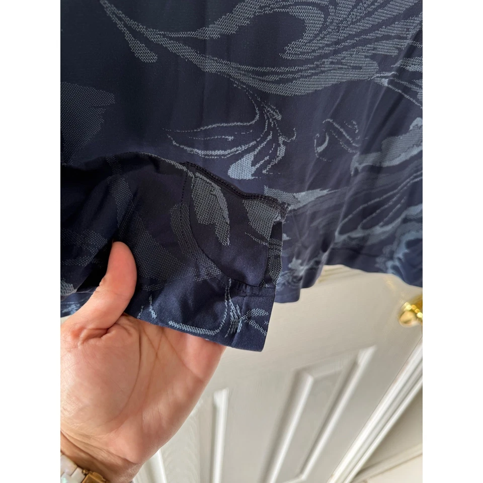 Athleta Momentum Seamless Long Sleeve Top Navy Jacquard Performance XL - Image 4 of 4