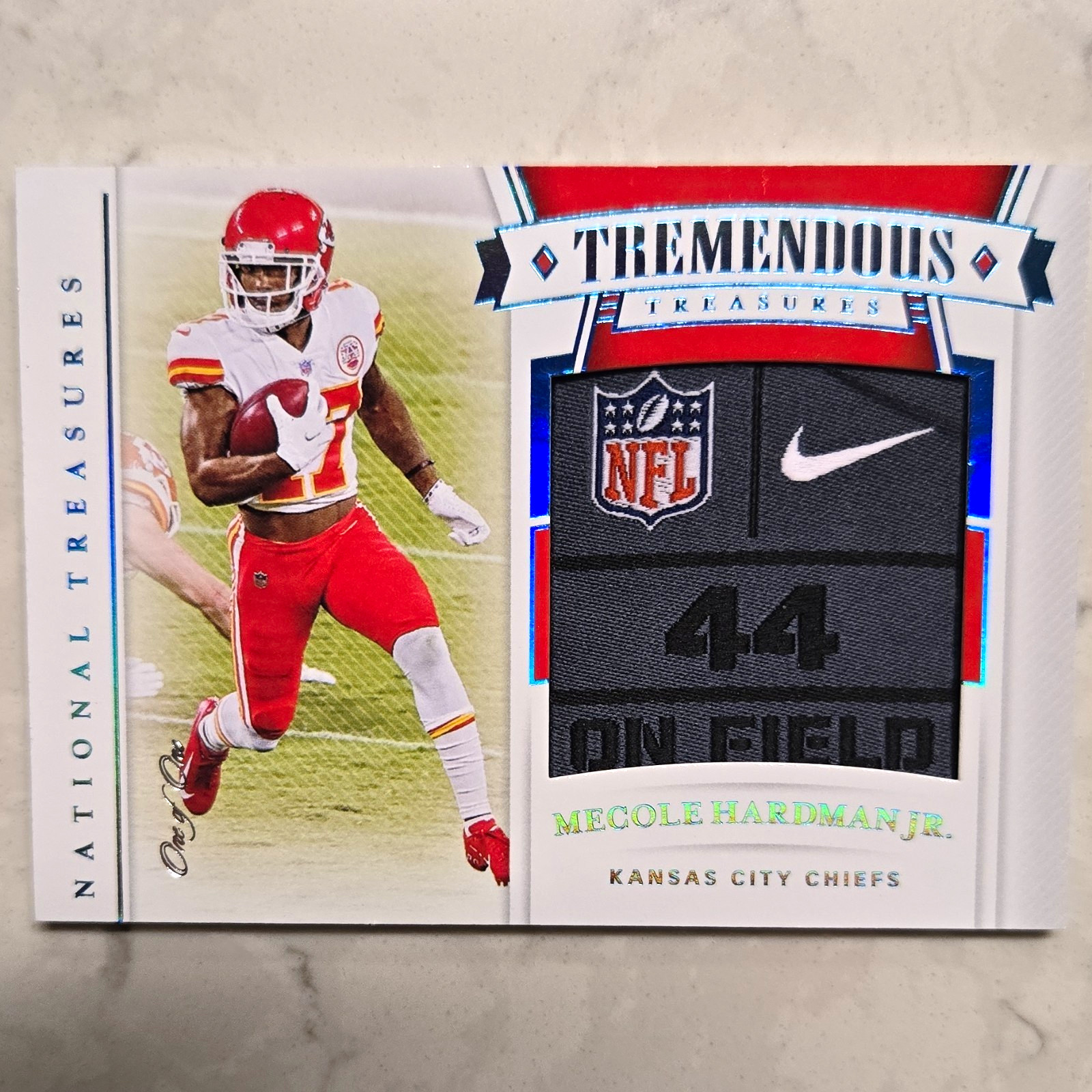 Panini 2020 National Treasures Tremendous Treasures Mecole Hardman Jr 1/1