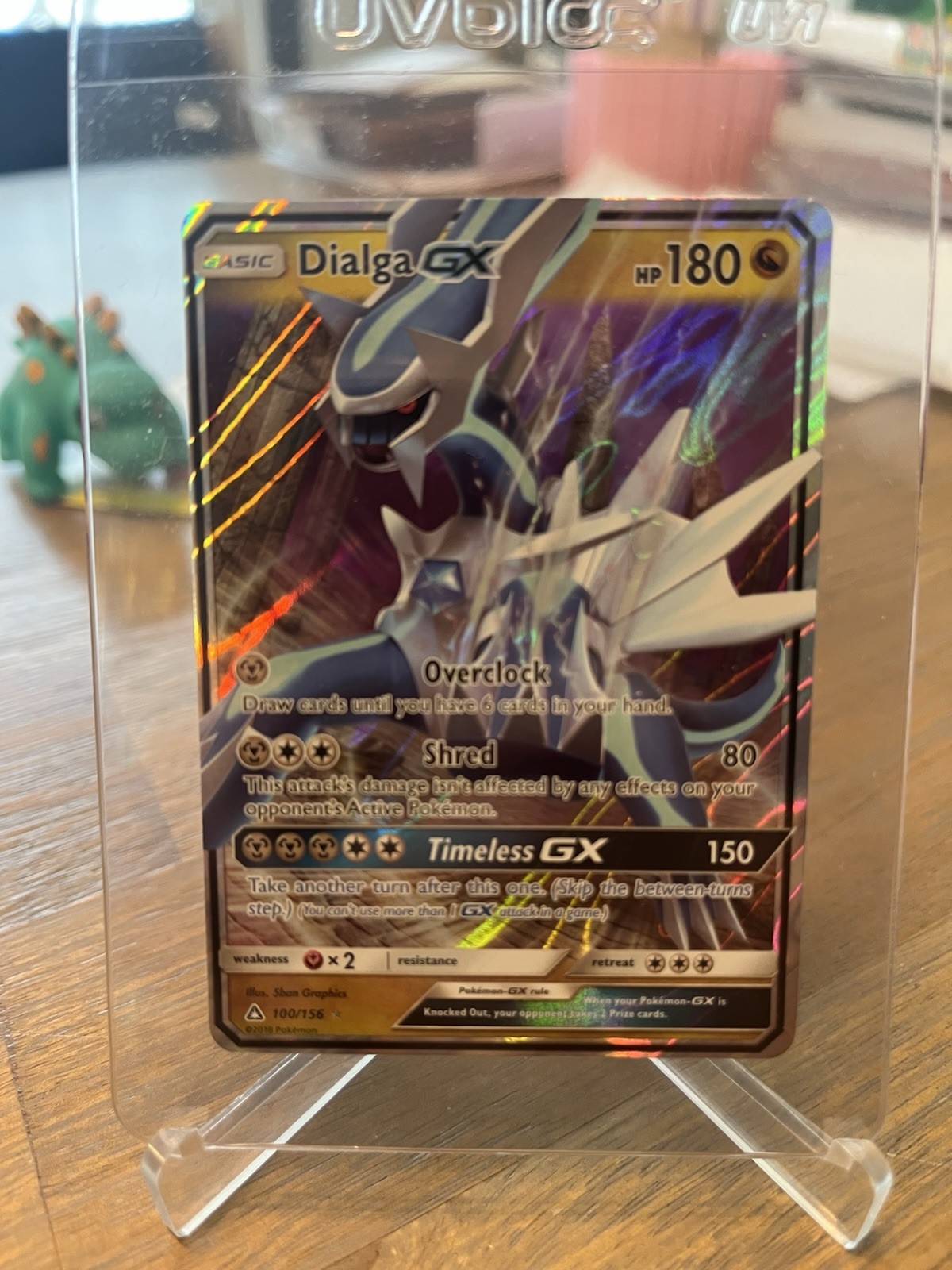 2018 Pokémon Sun & Moon Ultra Prism Dialga GX Holo Rare #100/156 - NM