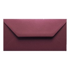 Burgundy Bordeaux Red 110mm x 220mm 120gsm Gummed DL/Tri-Fold A4 Sized Envelope