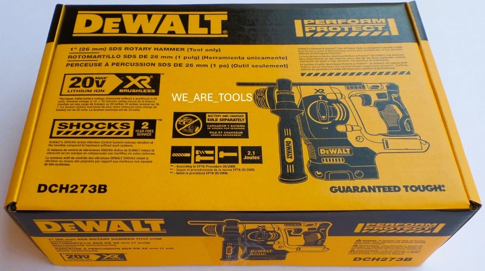 DEWALT DCH273B 20V 1" XR Brushless Cordless SDS Plus L-Shape Rotary Hammer - Image 3 of 4