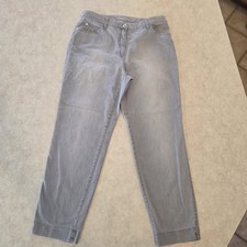 BRAX Women's Straight Regular Fit Light Wash Gray Denim Jeans 5-Pocket 14R 40133