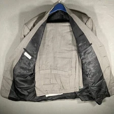 Gianfranco Ruffini Men's Suit 46L Long Gray Wool Blend Houndstooth Two Piece