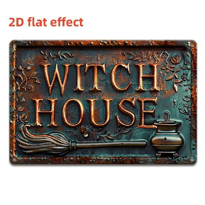 Blechschild Witch House Hexe Hexenhaus 30x20cm TEL1335