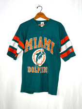 Vintage Miami Dolphins Jersey T-Shirt NFL Logo 7 USA Made Size US Men Large 90s