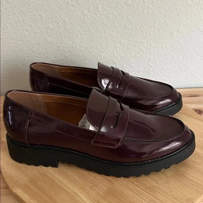 Mia Amore Hali Womens Moc Closed Toe Loafers- Brown Sz 8.5M