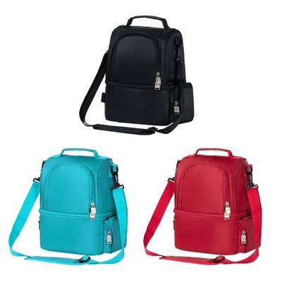 Multi-function Insulated Lunch Box Aluminum Foil Double Layer Heating Lunch Bag