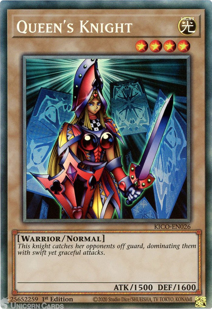 KICO-EN026-CR Queen's Knight Collector's Rare 1st Edition Mint YuGiOh Card