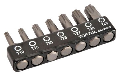 For TOPTUL GAAV0702 A set of bits 7 pcs 1/4'' GAAV0702 A GLOBAL BRAND IN THE PRO