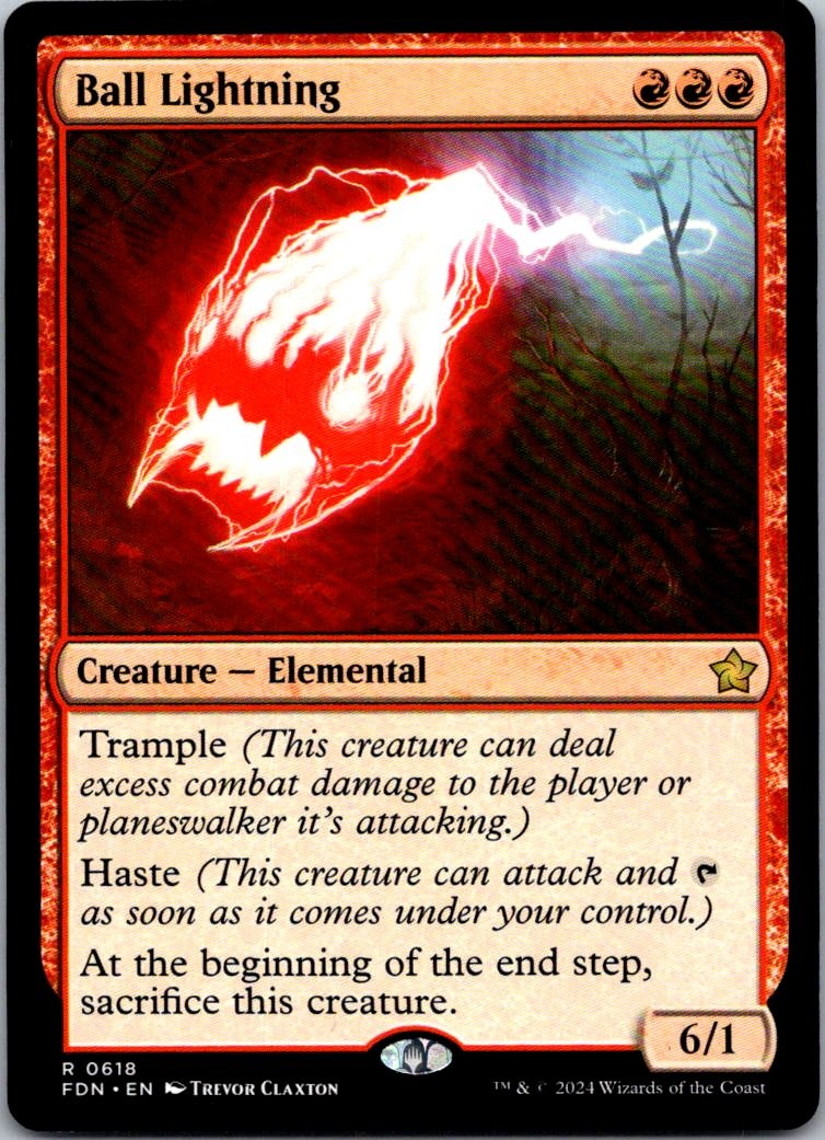 BALL LIGHTNING 618 R FOUNDATIONS MAGIC: THE GATHERING NEAR MINT
