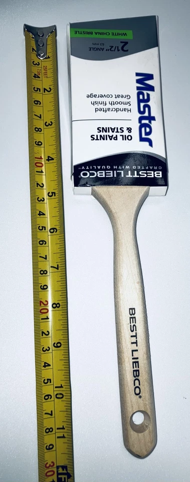 2 BESTT LIEBCO 552567410 Cepillo de Cerdas de China Blanco, 2-1/2 pulgadas de Ángulo, Aceite y Mancha Foto 3 de 4