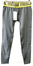 Gymshark, Seamless Leggings, Charcoal, Yellow, Women's UKM, BNWT