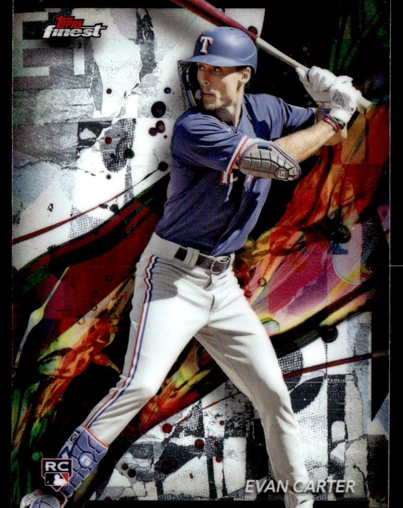 EVAN CARTER 2024 TOPPS FINEST COMMON RC TEXAS RANGERS #62