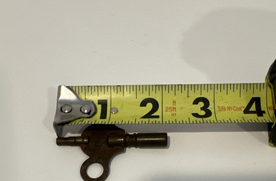 ANTIQUE CLOCK KEY DOUBLE ENDED 2 1/16'' L Some Rust GOTHIC STEAMPUNK