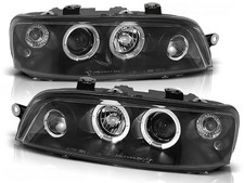Kit fari Angel Eyes a led neri per Fiat Punto 2 10.1999-2006.2003