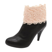 Women 2PC Gold Metal Boot Chain Bracelet Shoe Anklet Lace Band Charm Pretty Look