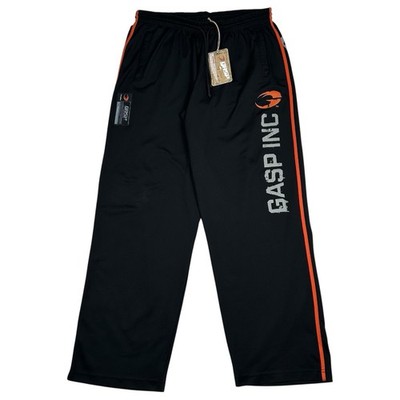 GASP Mesh Pants Sweatpants Bodybuilding Gym Workout Mens 2XL Relaxed Black New