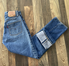 Levi's 501 Redline Selvedge Blue Jeans actual fit W25 L29 Made in USA