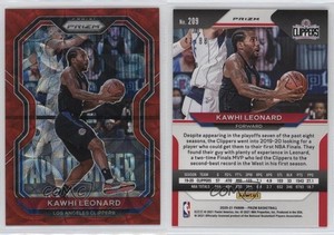 2020-21 Panini Prizm Choice Red Prizm /88 Kawhi Leonard #209